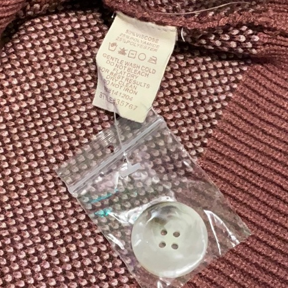 HEM & THREAD Flower Boxy Cardigan L 22” p2p Terra Rose $50 Retail NWT - Picture 12 of 13